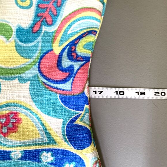 RN Studio Dress 8 Ronni Nicole Retro Sheath Coastal Preppy Paisley Print New - Picture 9 of 12